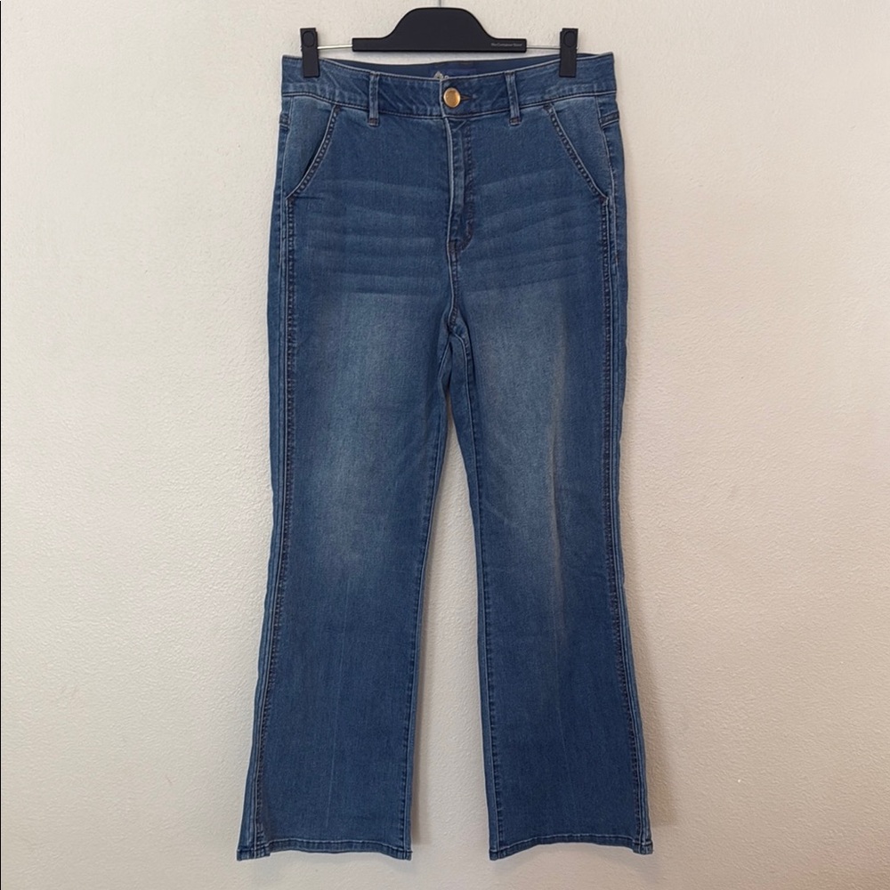 Democracy Blue Flare Wide Leg Jeans